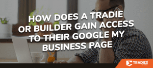 Tradies blog google my business page