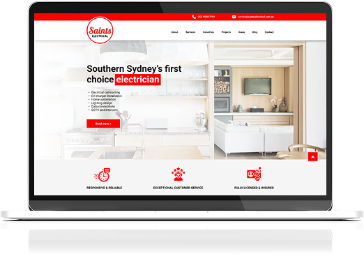 Complete web design for a sydney electrician 25 Group 36307